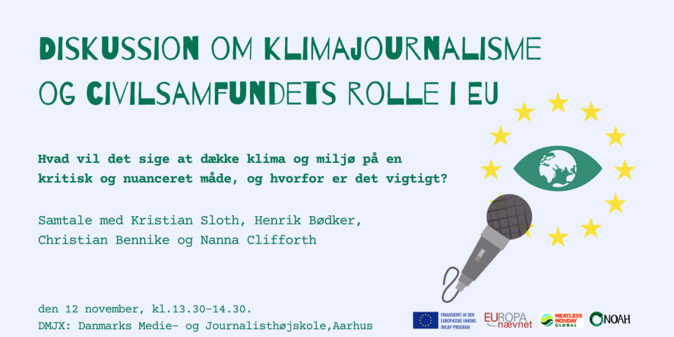 Diskussion om klimajournalistik og civilsamfundets rolle i EU